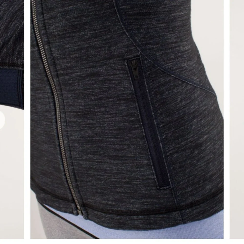 {RARE} Lululemon - Reversible Slub Denim Forme Jacket W4A47S | Inkwell | Size 4